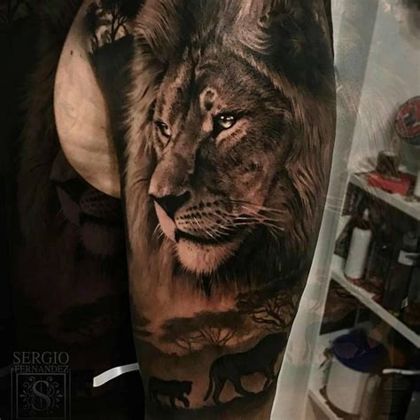 530 personas siguen en Pinterest. . Tatuajes de leon 3d